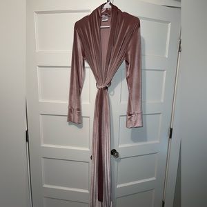 Pink velour robe from Lavender Dreams.